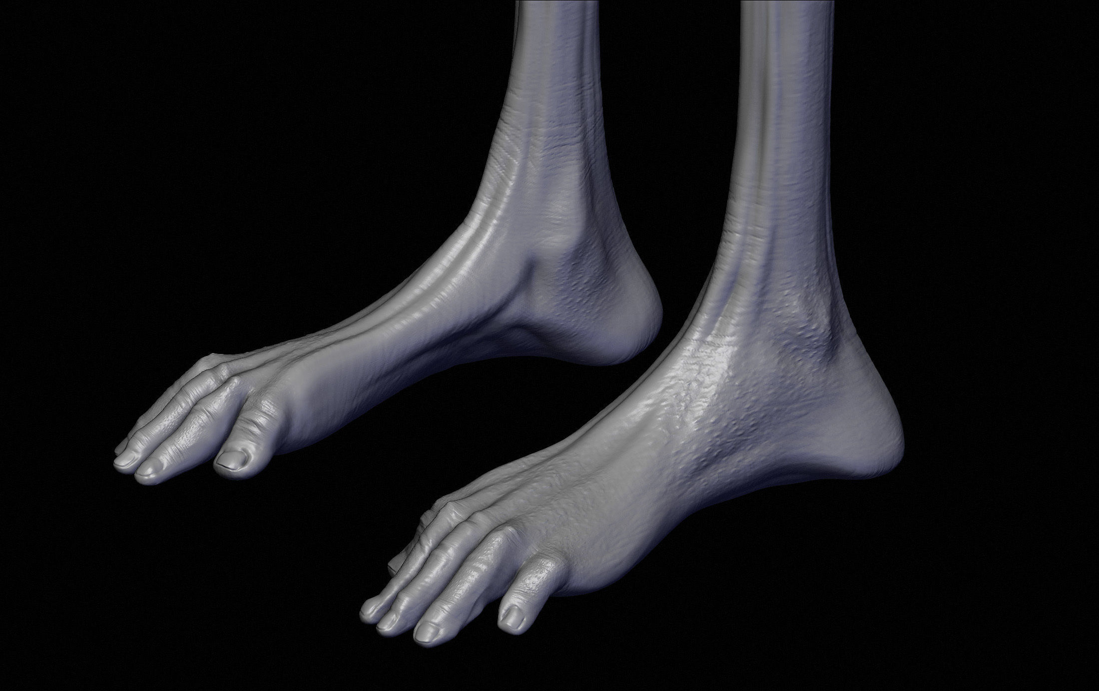 Realistic Alien 6 Sculpt 3D model_4