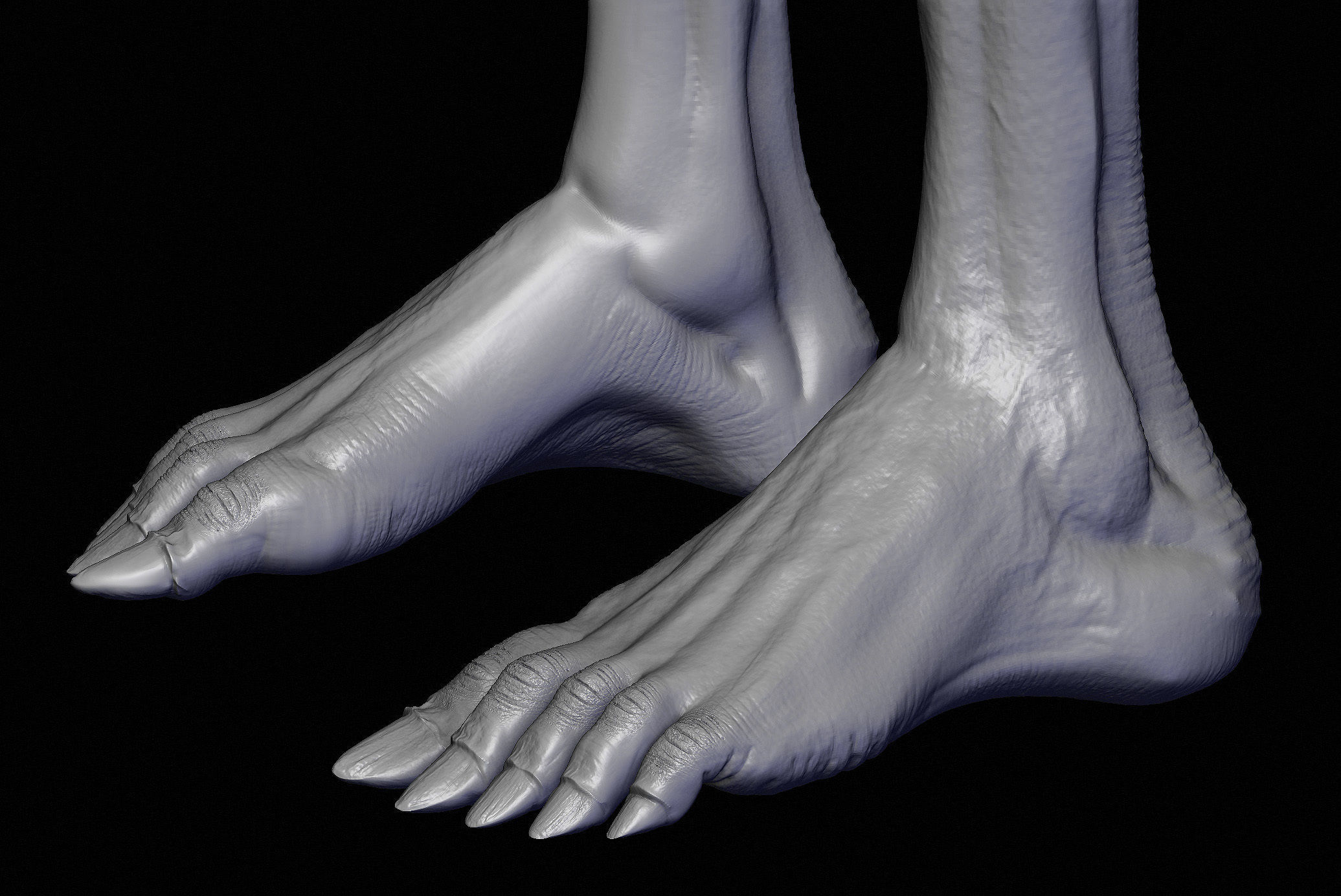 Realistic Alien 7 Sculpt 3D model_3