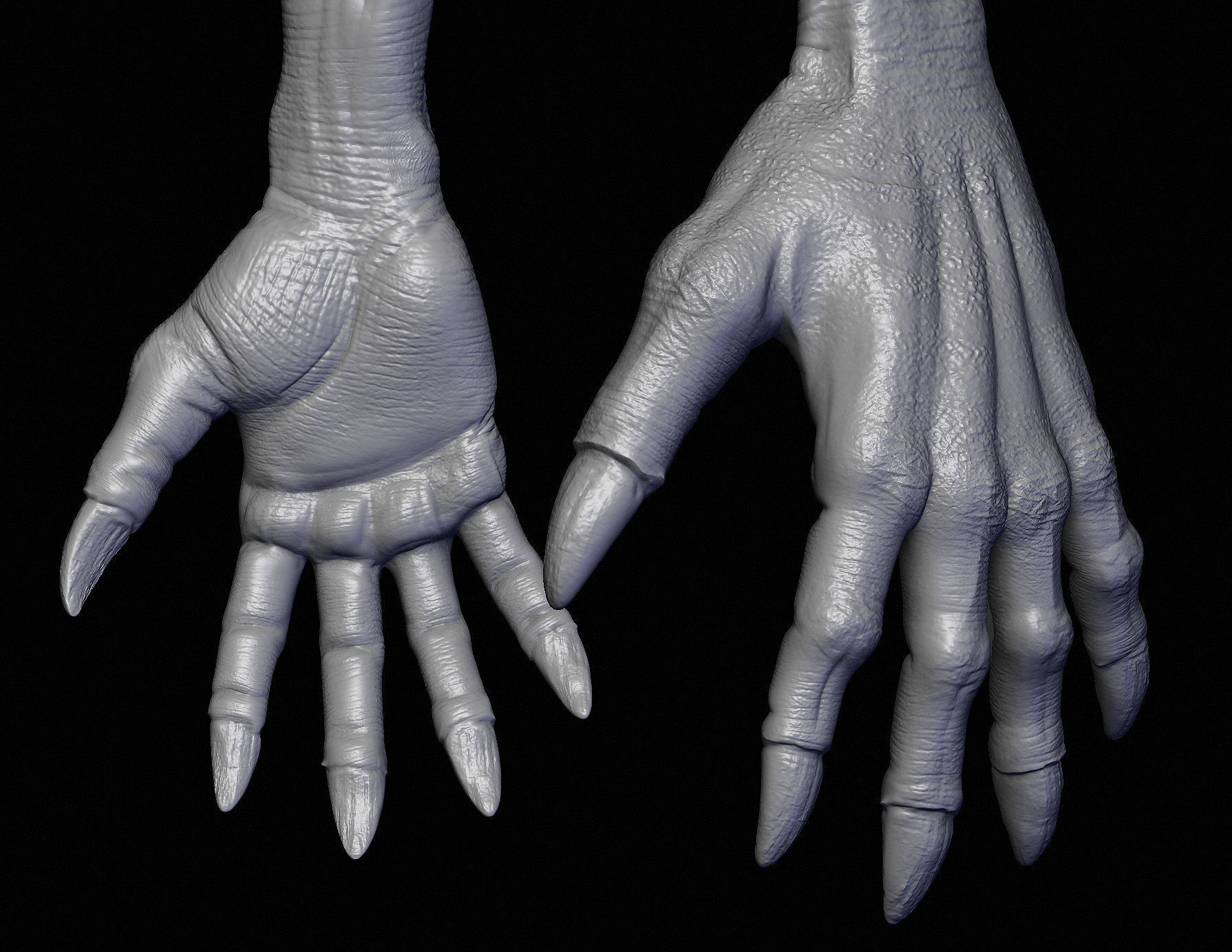 Realistic Alien 7 Sculpt 3D model_4