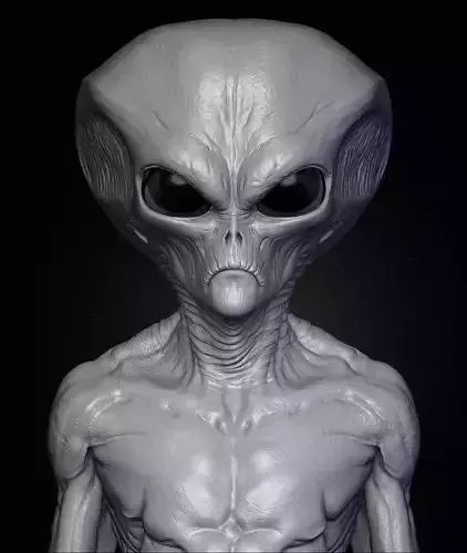 Realistic Alien 7 Sculpt 3D model