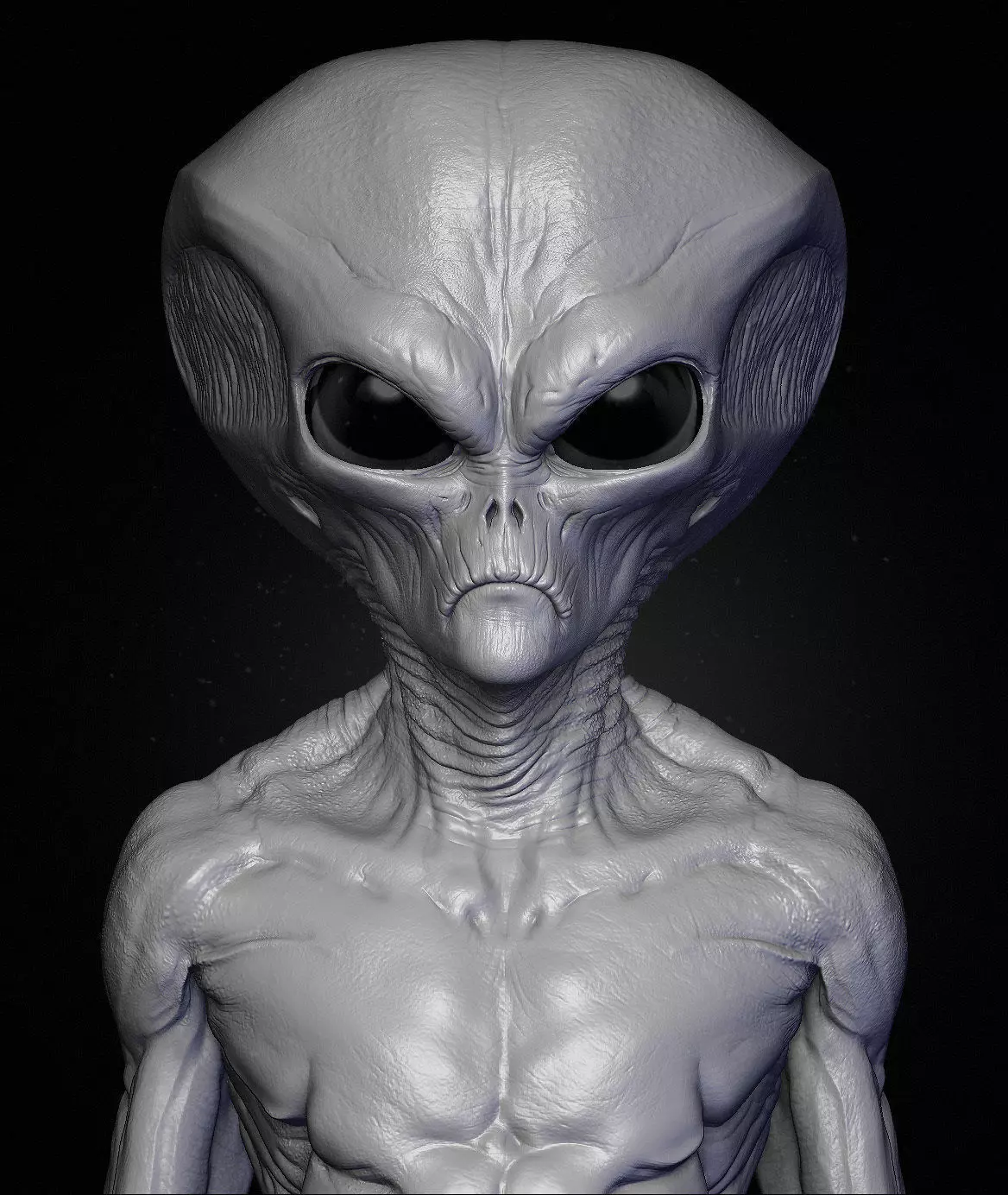 Realistic Alien 7 Sculpt 3D model_0