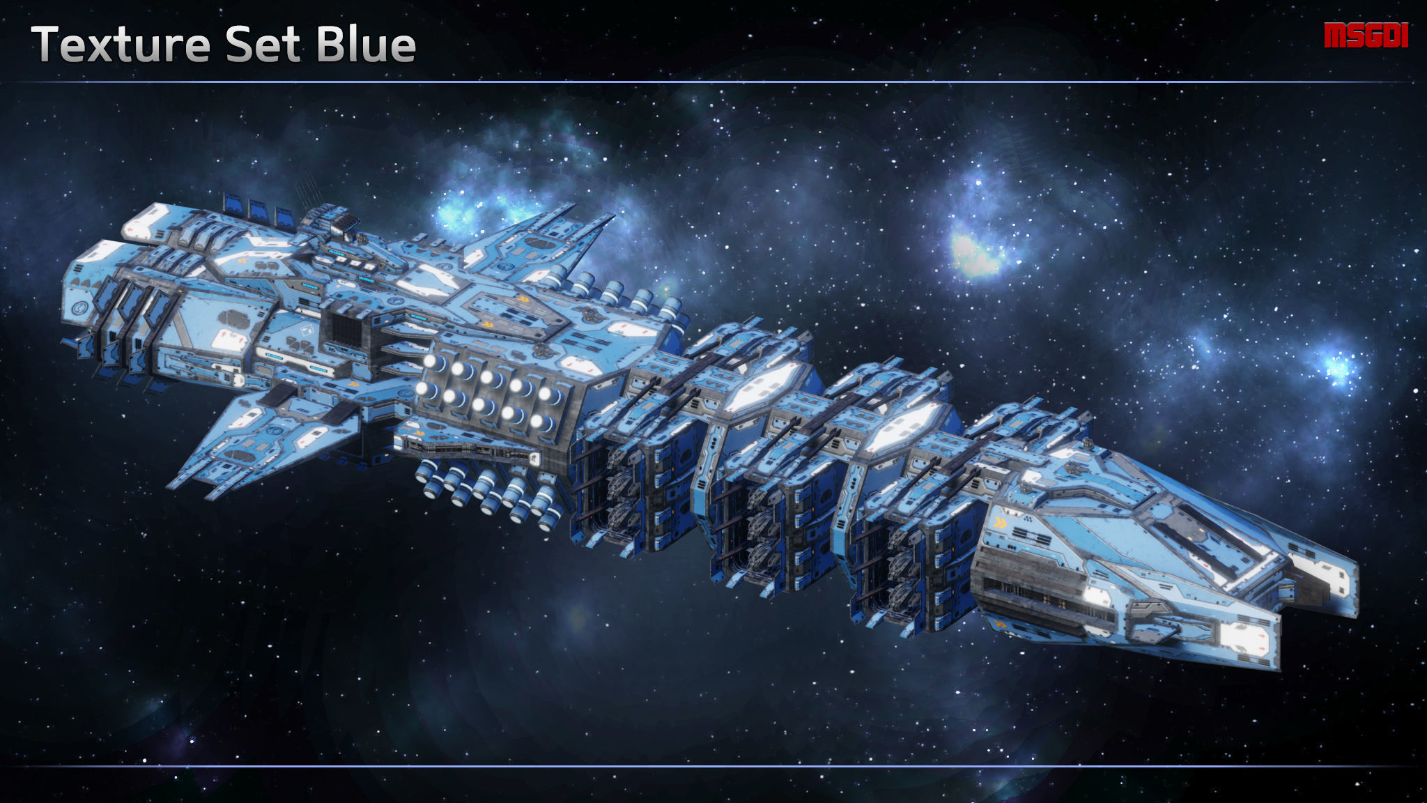 Spaceship Drone Carrier Low-poly 3D model_6