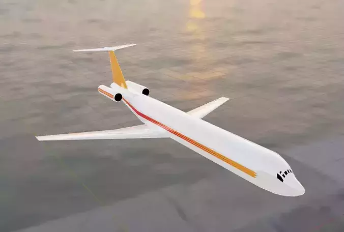 Fictional Twin Rear Engine Jetliner MD-88 Inspired series