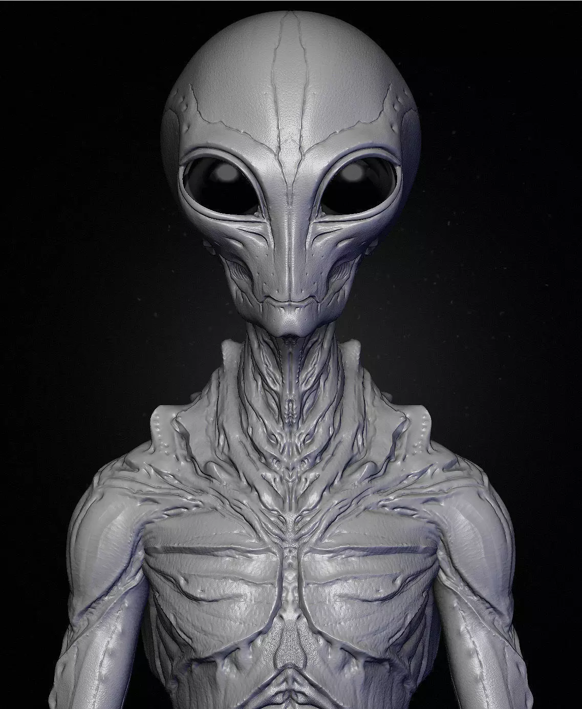 Realistic Alien 9 Sculpt 3D model_0