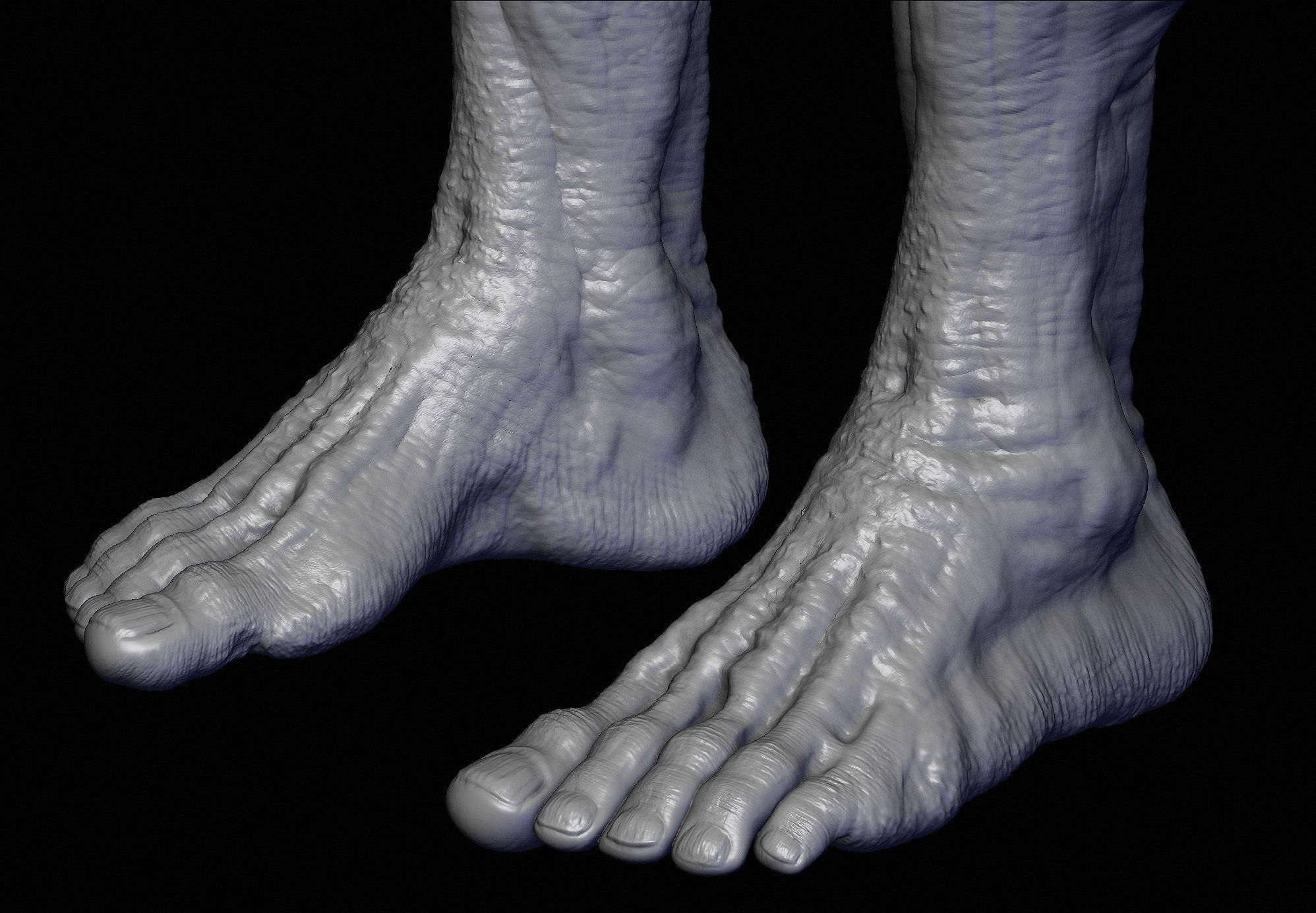 Realistic Alien 10 Sculpt 3D model_4