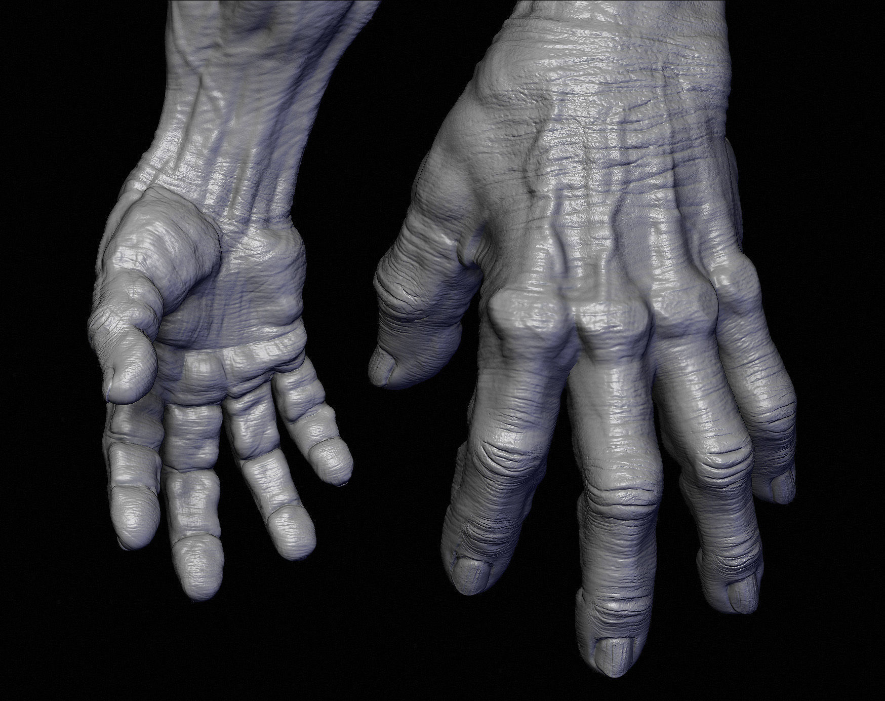 Realistic Alien 10 Sculpt 3D model_3