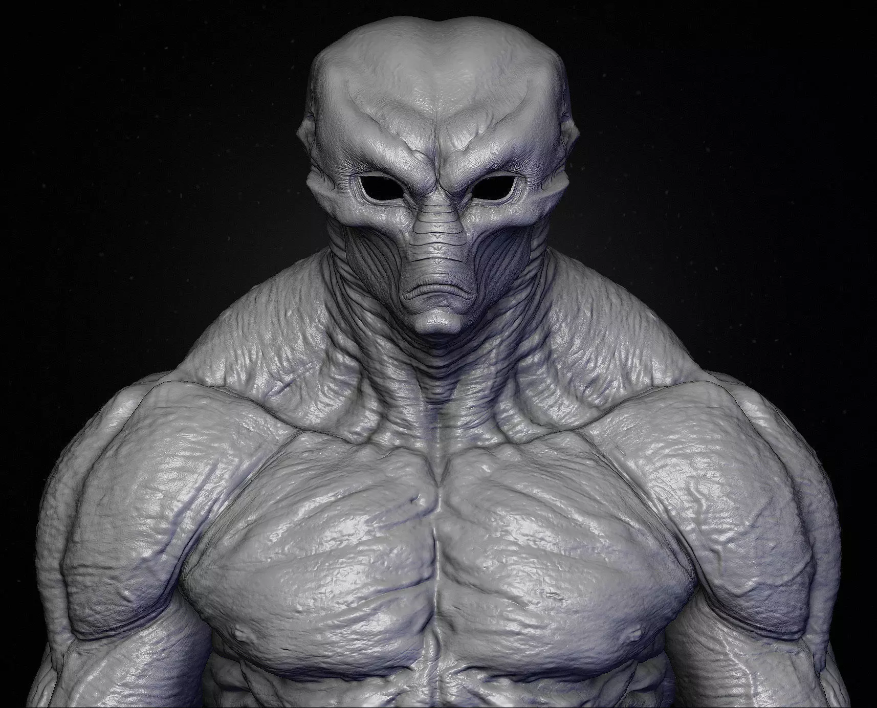 Realistic Alien 10 Sculpt 3D model_0