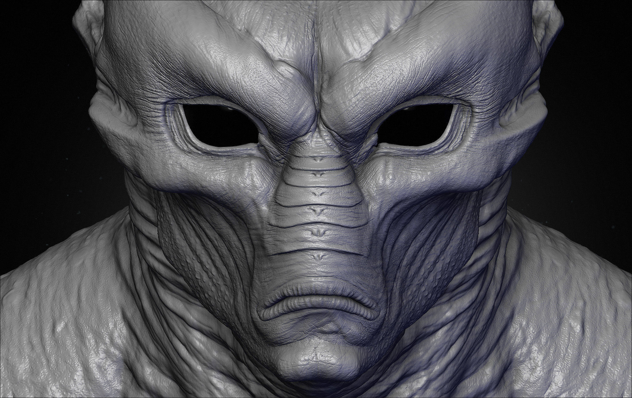 Realistic Alien 10 Sculpt 3D model_1