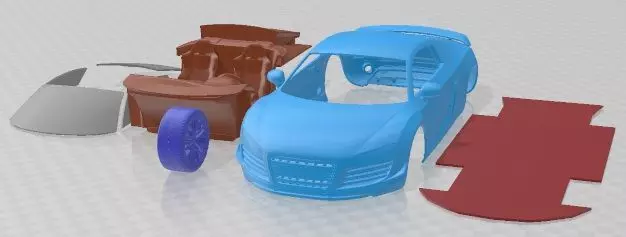 Audi R8 LMX 2015 Printable Car 3D print model