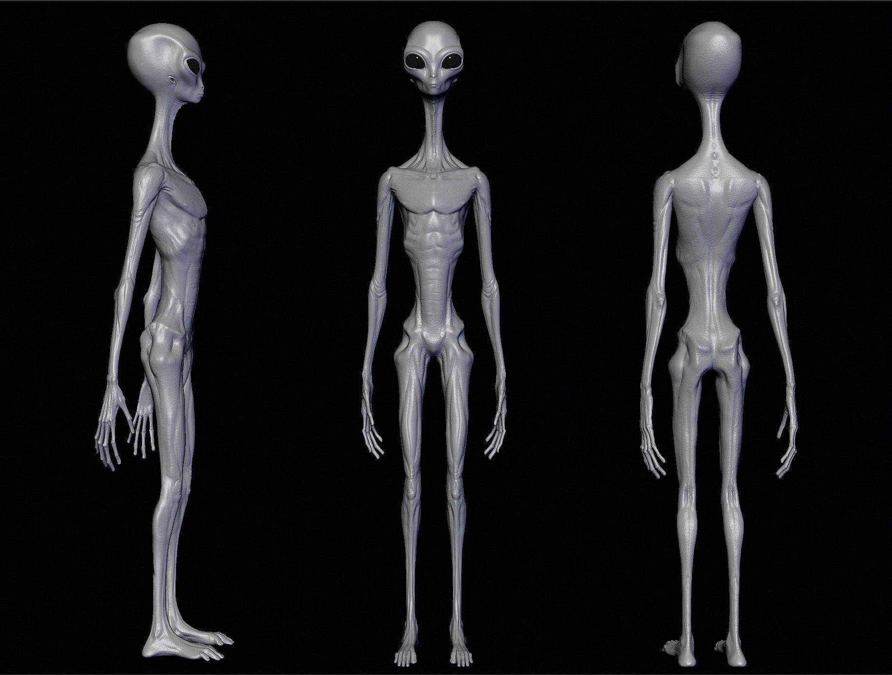 Realistic Aliens Sculpts Bundle 2 3D model_3