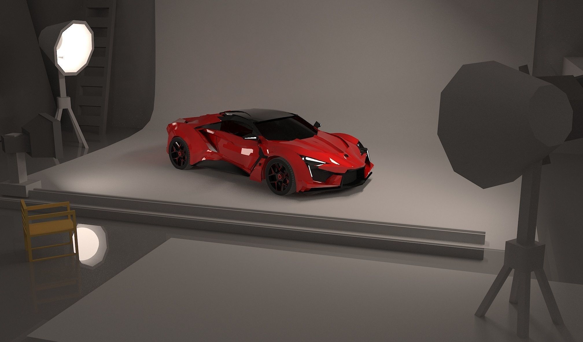 W Motors Fenyr Hyper Car 3D print model_2