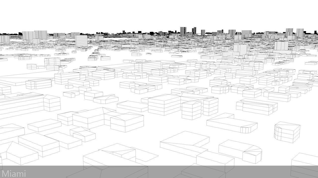 Miami Streets and Buildings 3D model_7