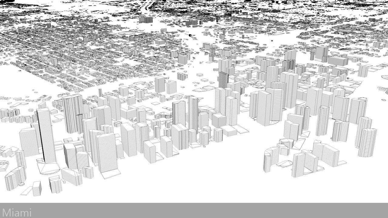 Miami Streets and Buildings 3D model_8