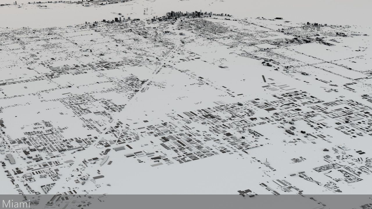 Miami Streets and Buildings 3D model_3