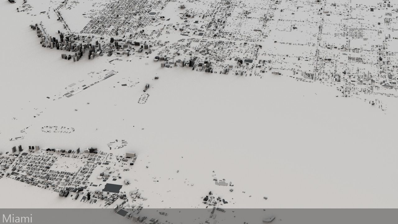 Miami Streets and Buildings 3D model_2