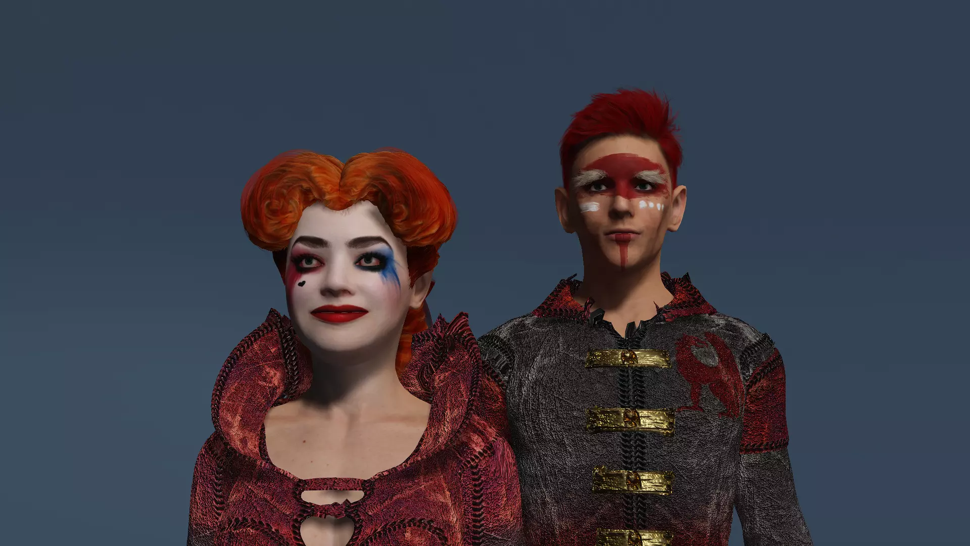 Realistic Clown Duo 3D Characters Fully Animatable Low-poly 3D model