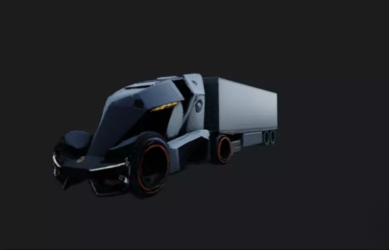 Semi Truck 3D Model 3D model