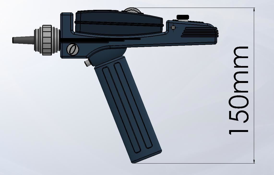 Star Trek Type 2 Hand Phaser 2266 3D print model_10