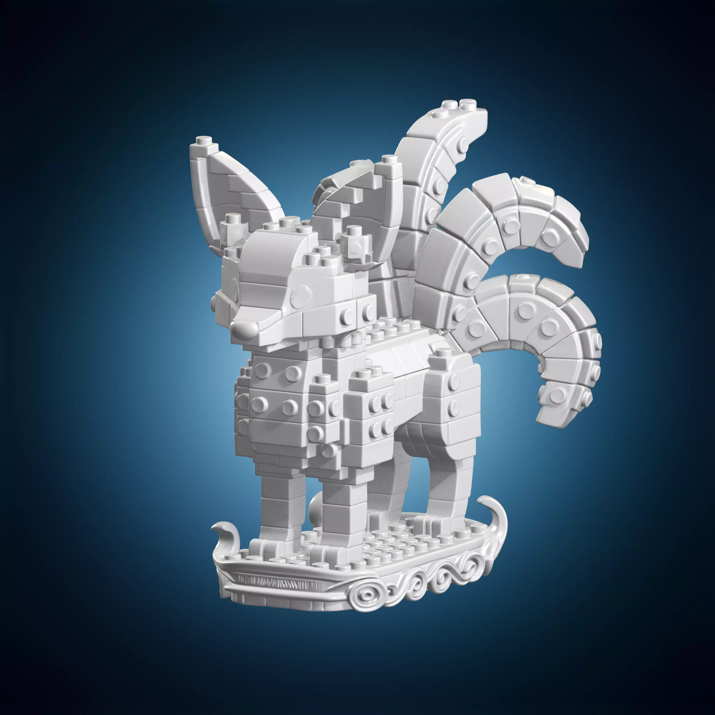 Vulpix LEGO Model 3D Print Model 3D print model