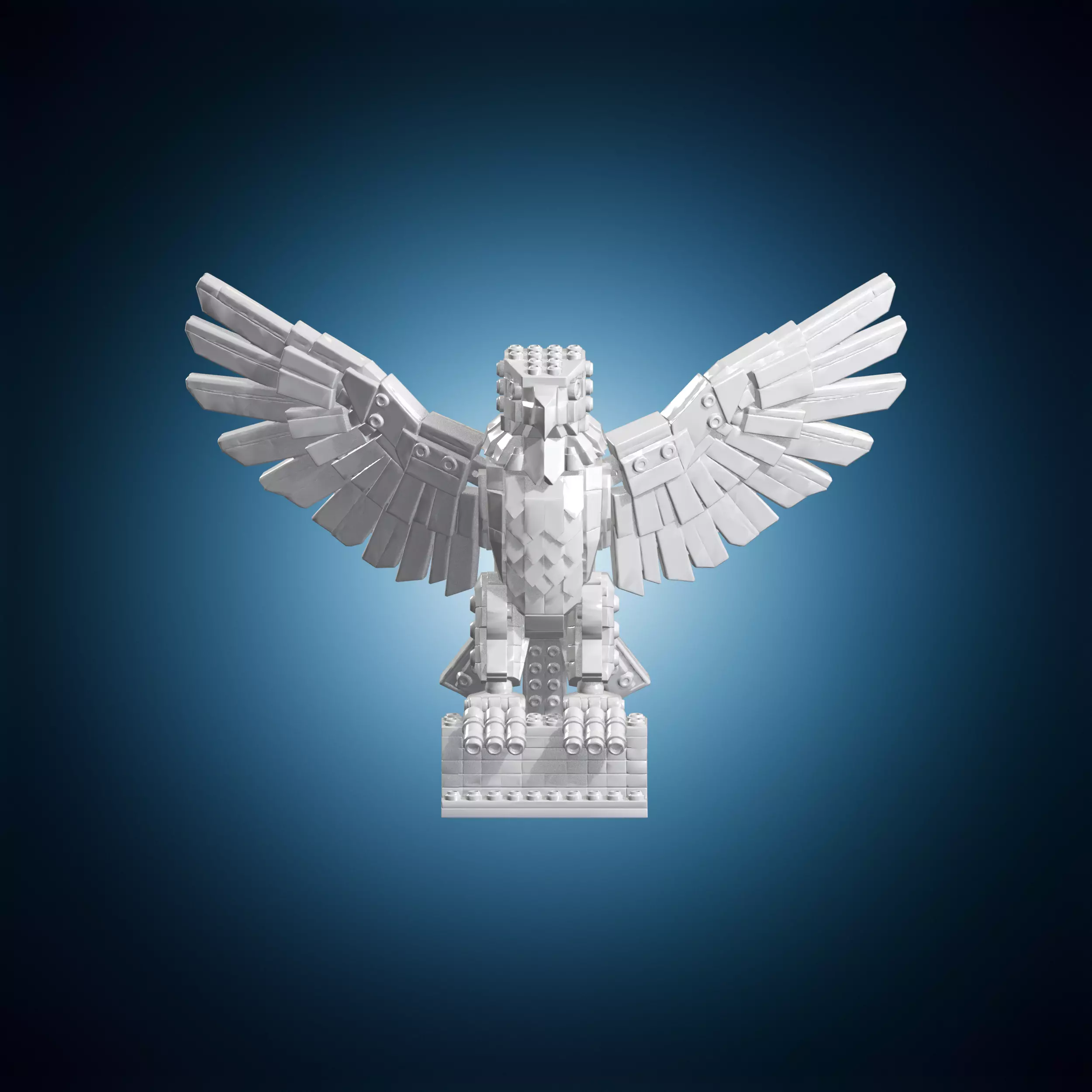 LEGO Style Eagle Blocky 3D Print Model 3D print model