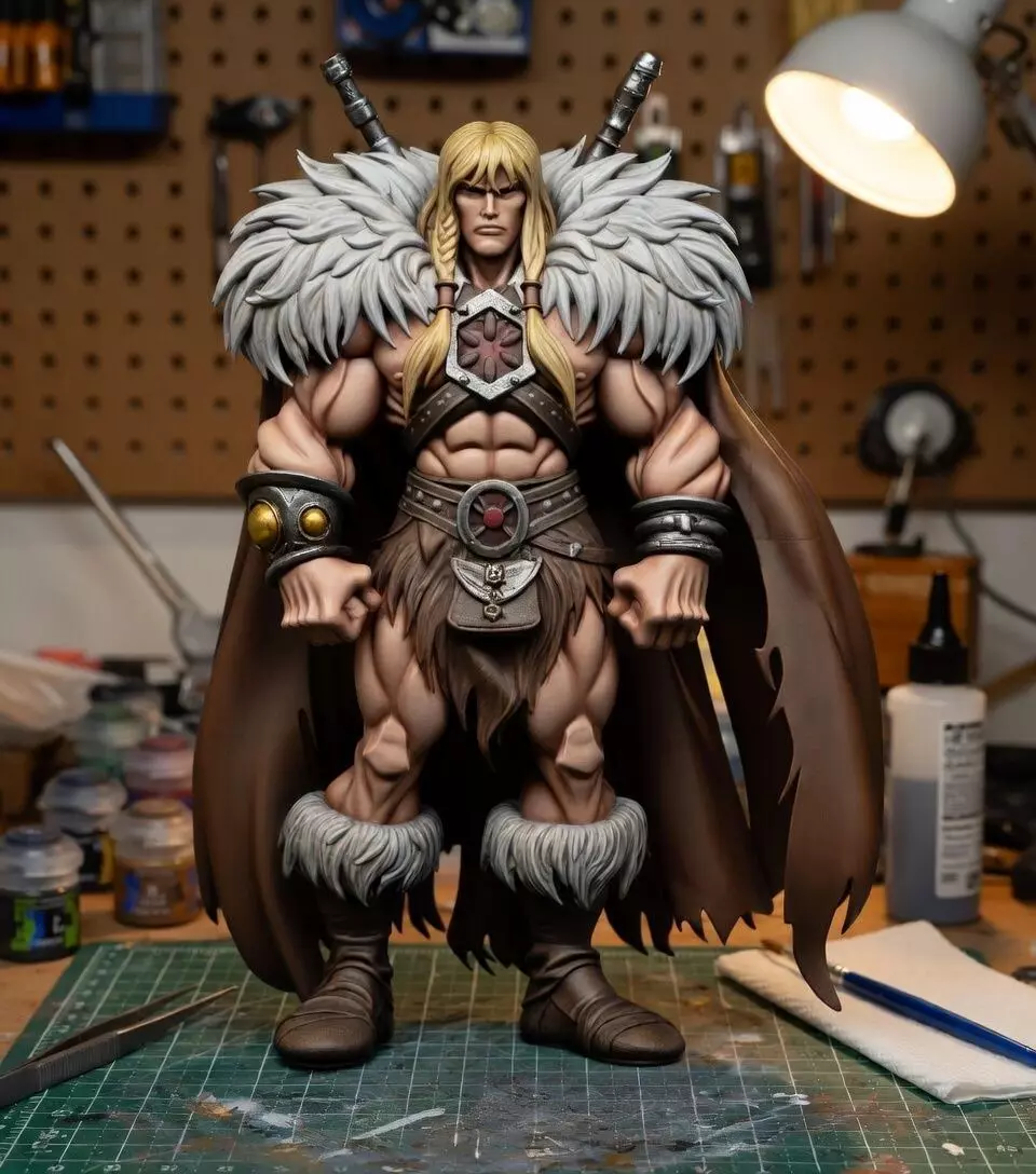 King Grayskull and Battle Lion Tabletop Centerpiece 3D print model