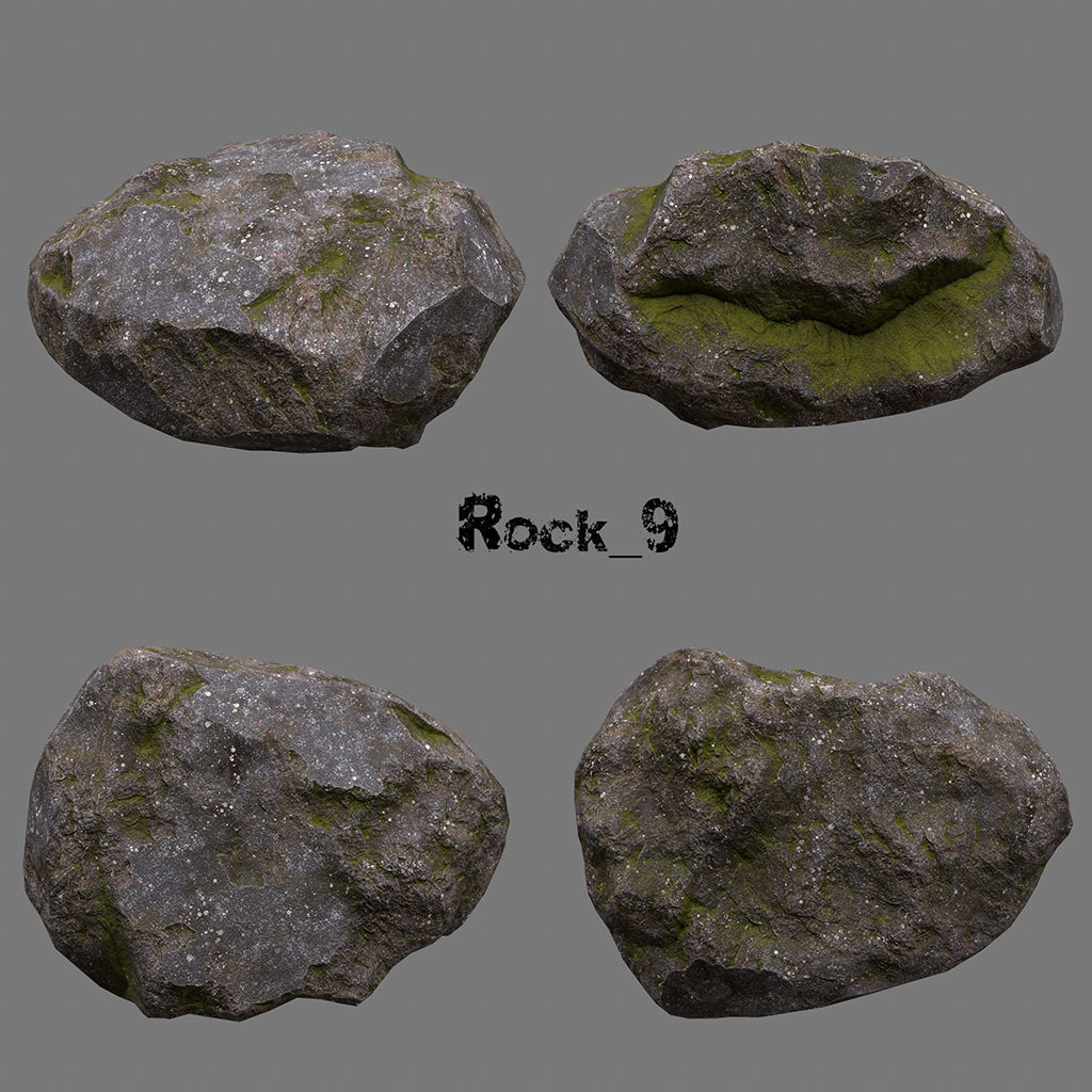 Rock 50 Low-poly 3D model_12