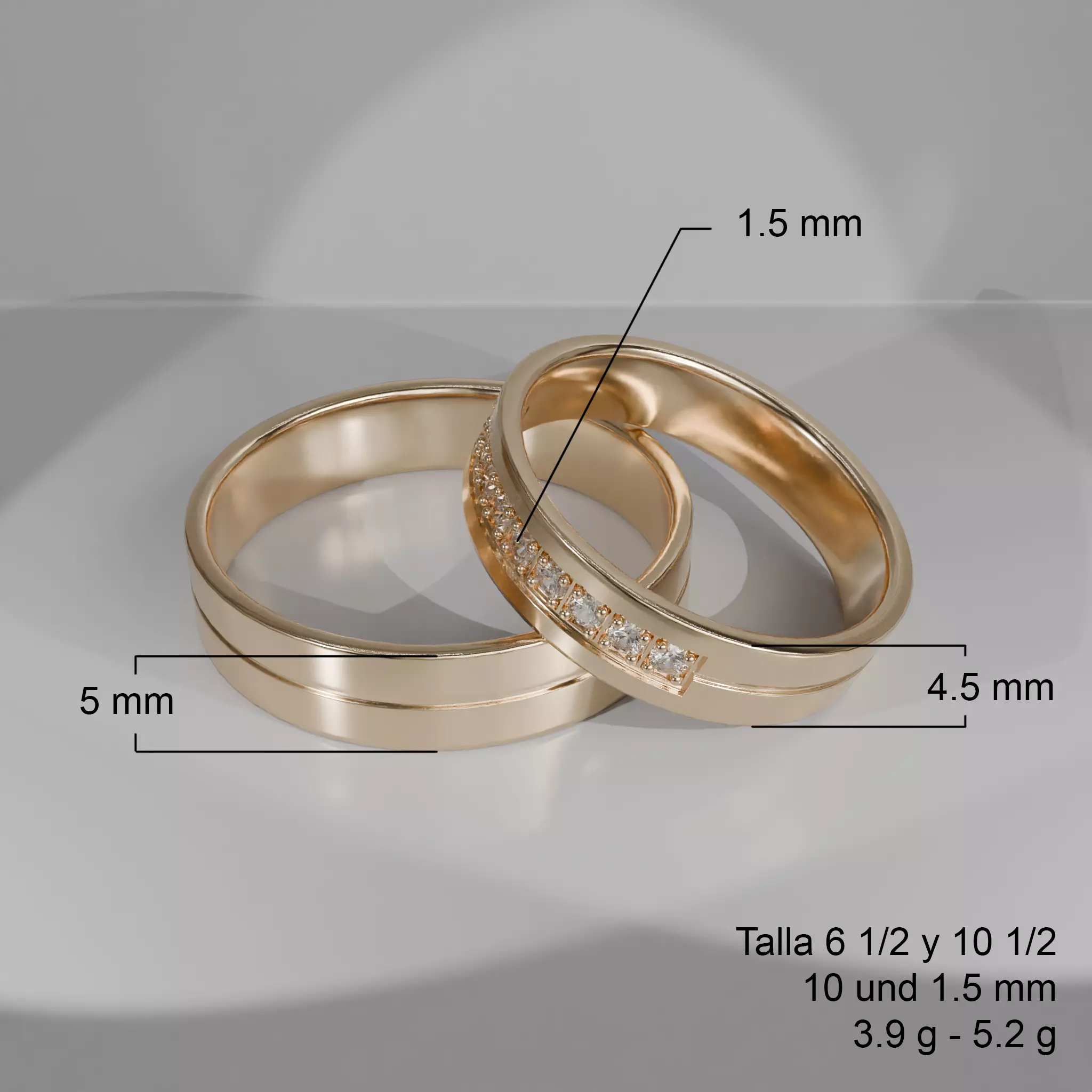 WEDDING RINGS 3D print model