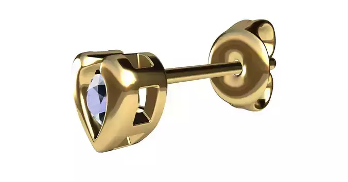 Single heart earrings