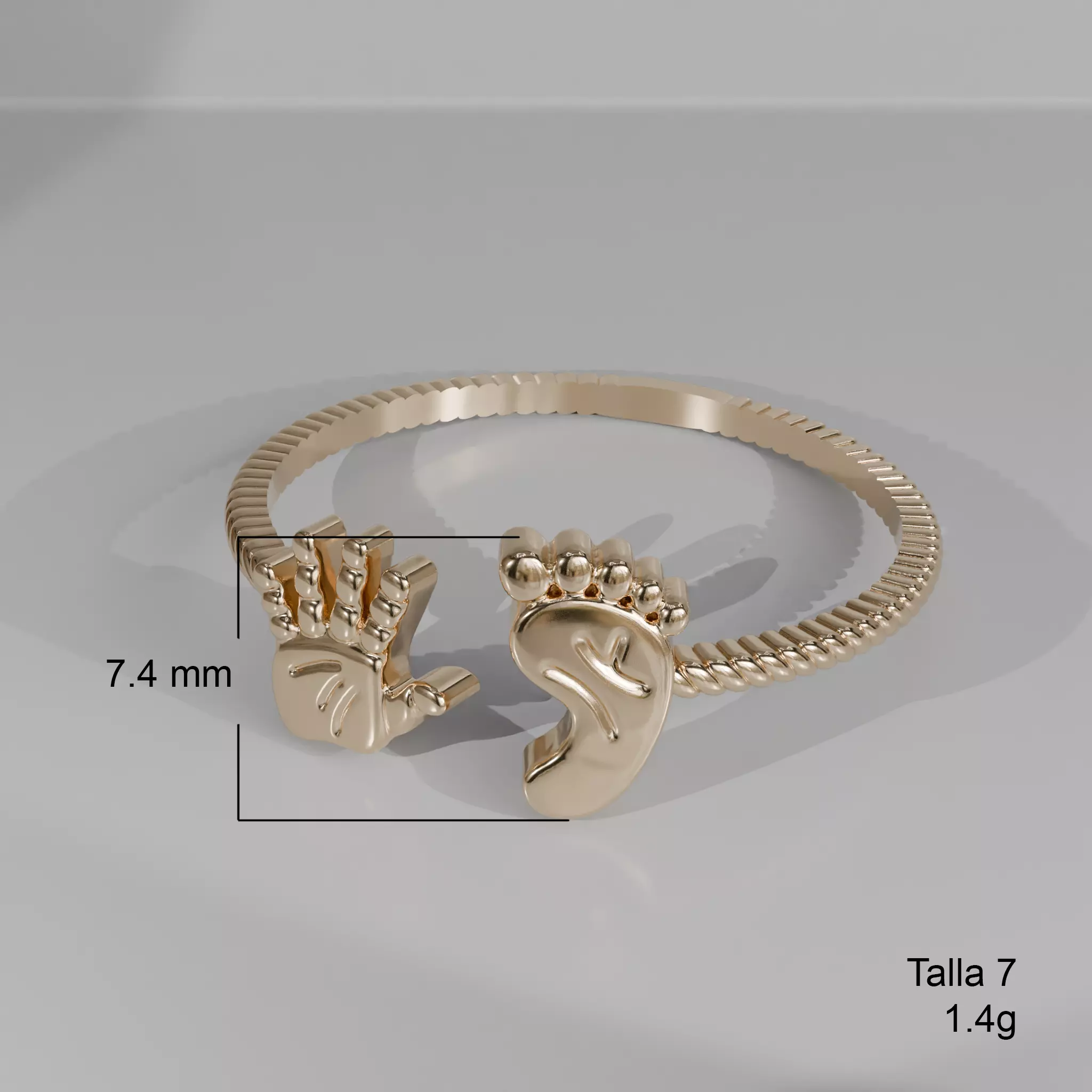 BABY HAND AND FOOT RING 3D print model