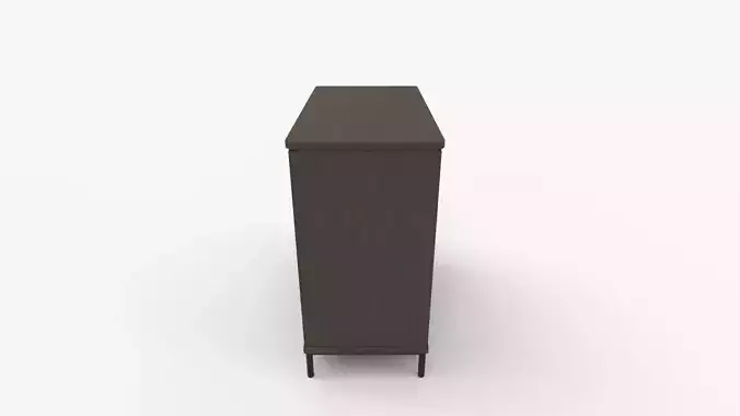 CosmoLiving by Cosmopolitan Vivinne Storage Oak Cabinet 3D model 6