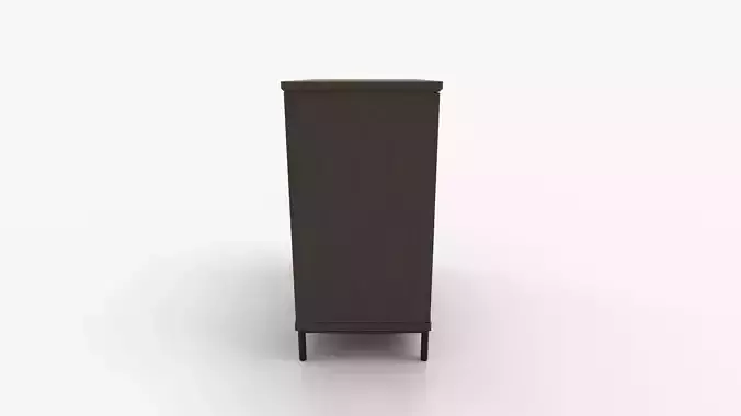 CosmoLiving by Cosmopolitan Vivinne Storage Oak Cabinet 3D model 2