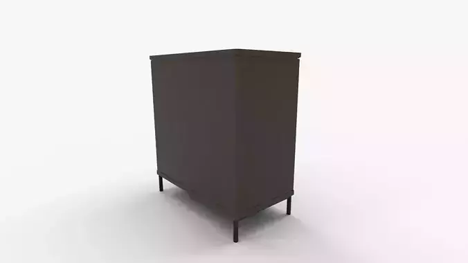 CosmoLiving by Cosmopolitan Vivinne Storage Oak Cabinet 3D model 3