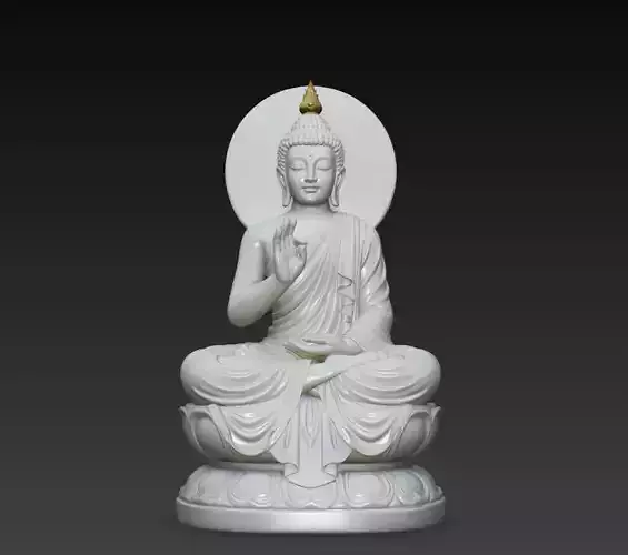 Meditation Buddha Sculpture Decorative STL