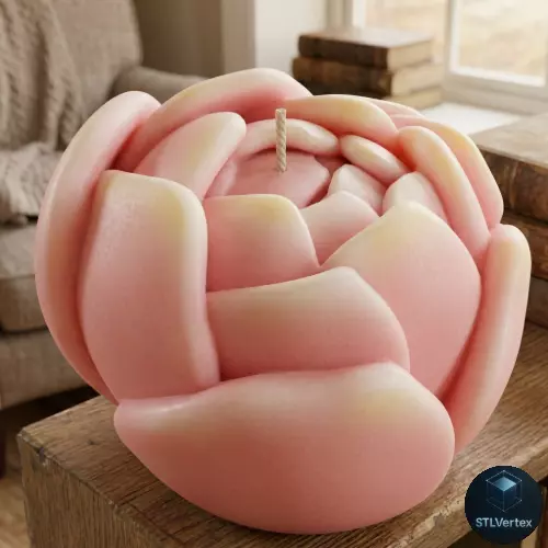 Peony Flower 3D Printable Model 3D print model