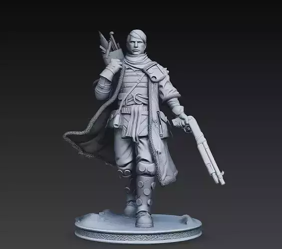 Fantasy Gunslinger Ranger STL 3D Model