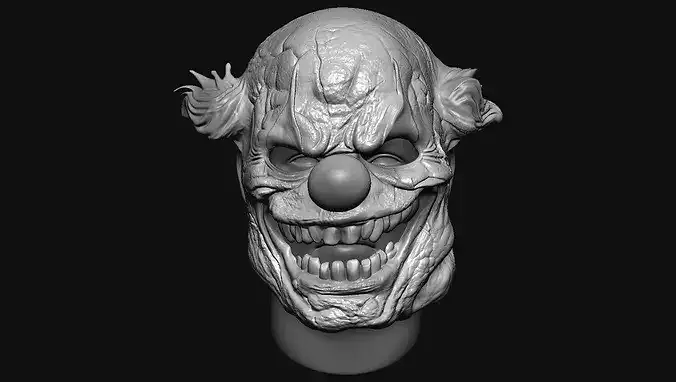 Horror Clown Mask 3D Print Model
