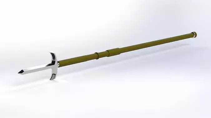 Yari Spear 3D Model Stylized Japanese Weapon Mid Poly Game Asset