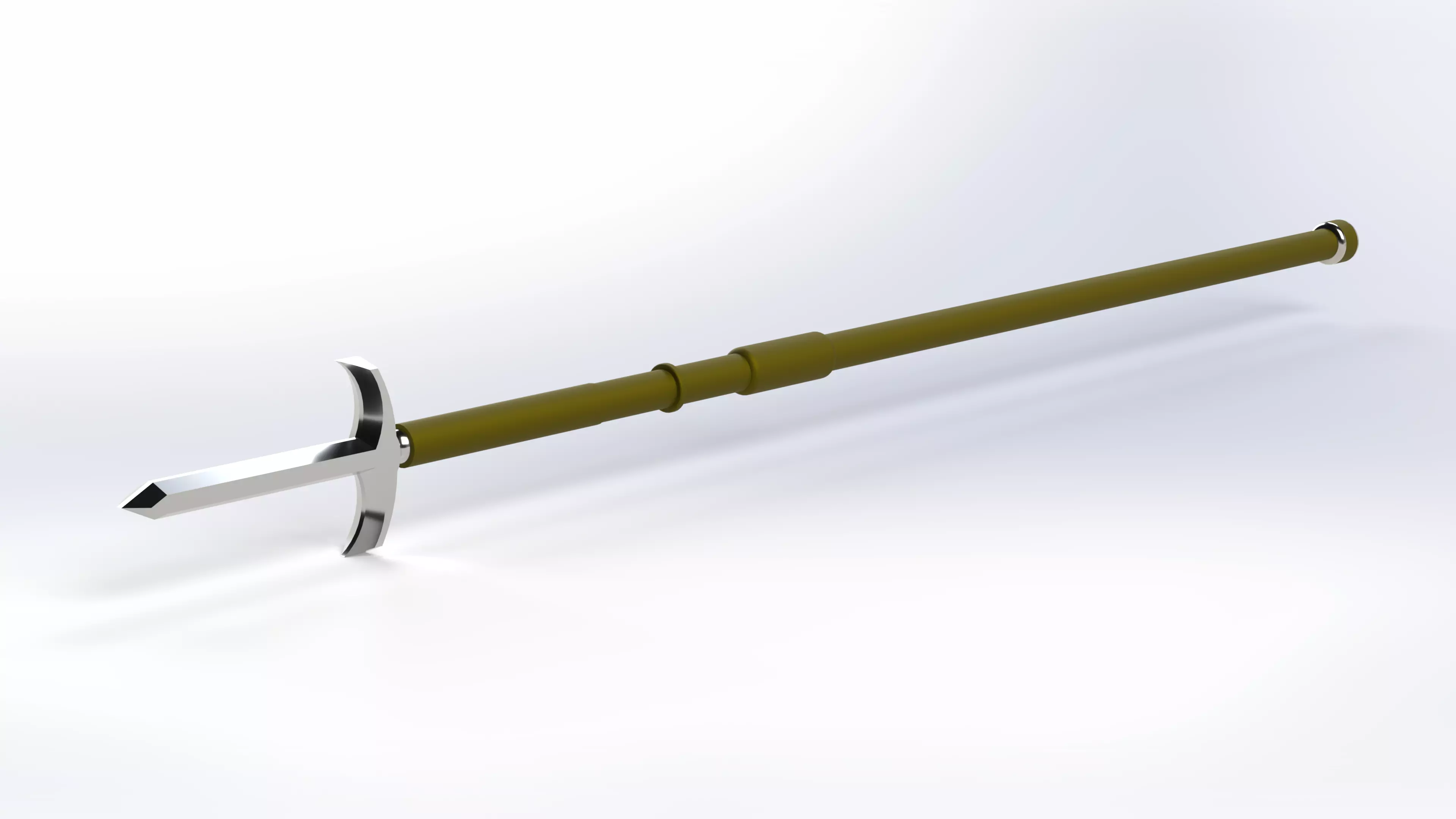 Yari Spear 3D Model Stylized Japanese Weapon Mid Poly Game Asset 3D model