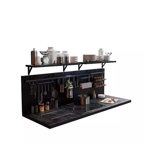 Kitchen Asset Pack  14 High Quality Props 3D model 6