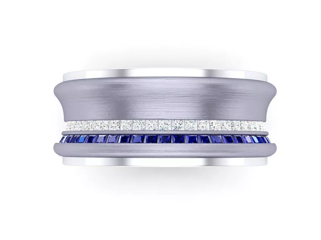 2 in 1 Mens Wedding Band Ring 3DM 3D print model