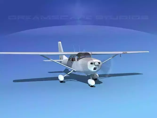 Cessna 172 1967 Bare Metal 3D model
