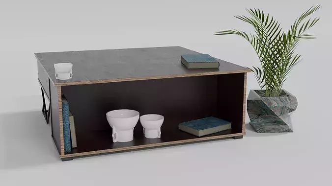 Modern Living Room Decor Set -  Books Candles and Planter