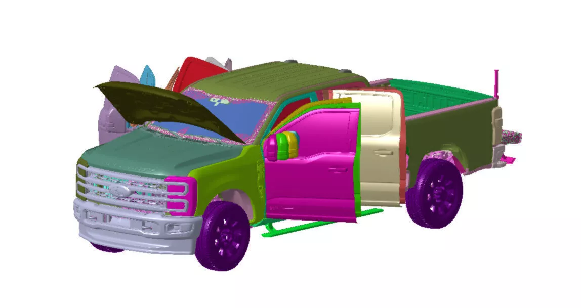F250 4X4 CC Lariat 2023 Vehicle 3d scan data 3D model 3D model