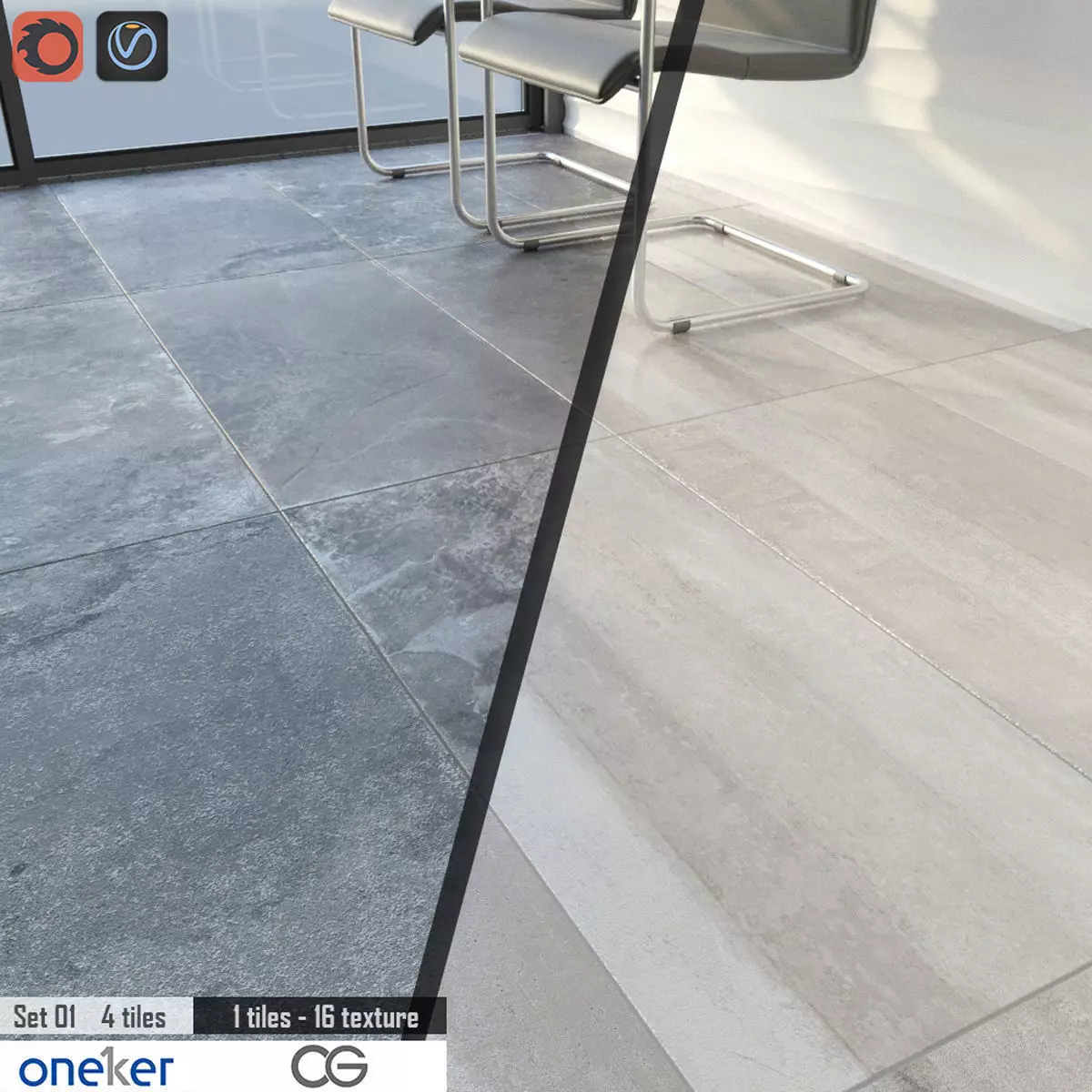 Oneker ARDESIA STRATOS Set 01 3D model_0