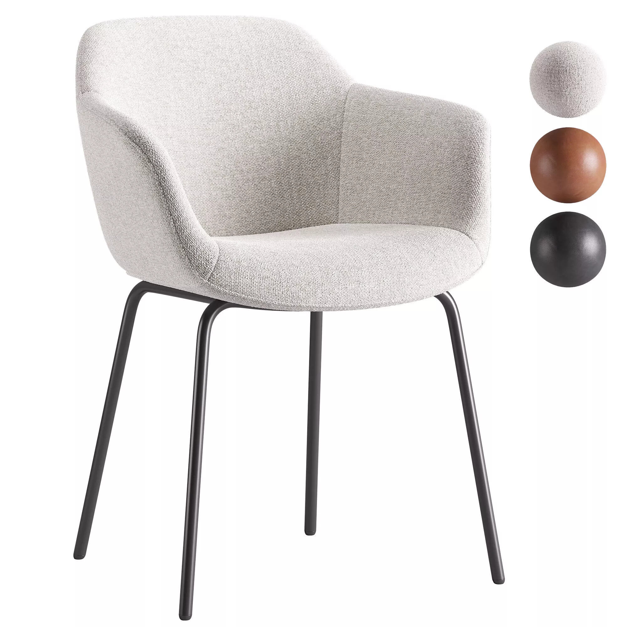 Fiji Metal Chair 3D model