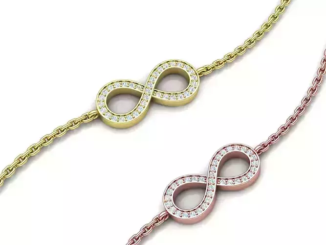 Infinity Necklace or Braclete Endless Symbol