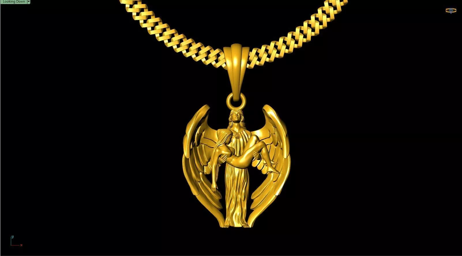 Guardian Angel Protection Jewelry Pendant Necklace 3D print model