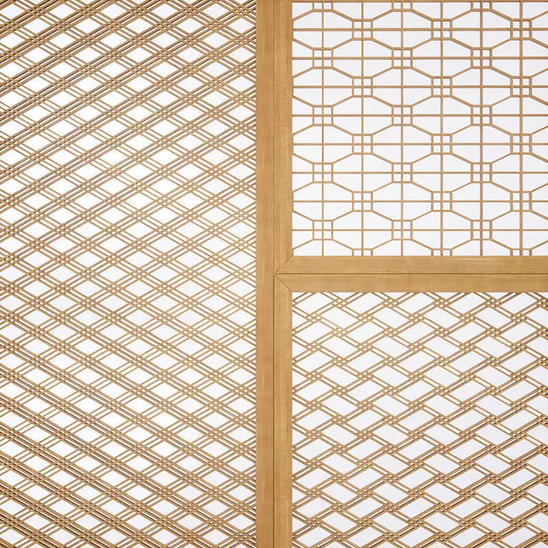KUMIKO Collection B lattice pattern wall slats 3D model_0