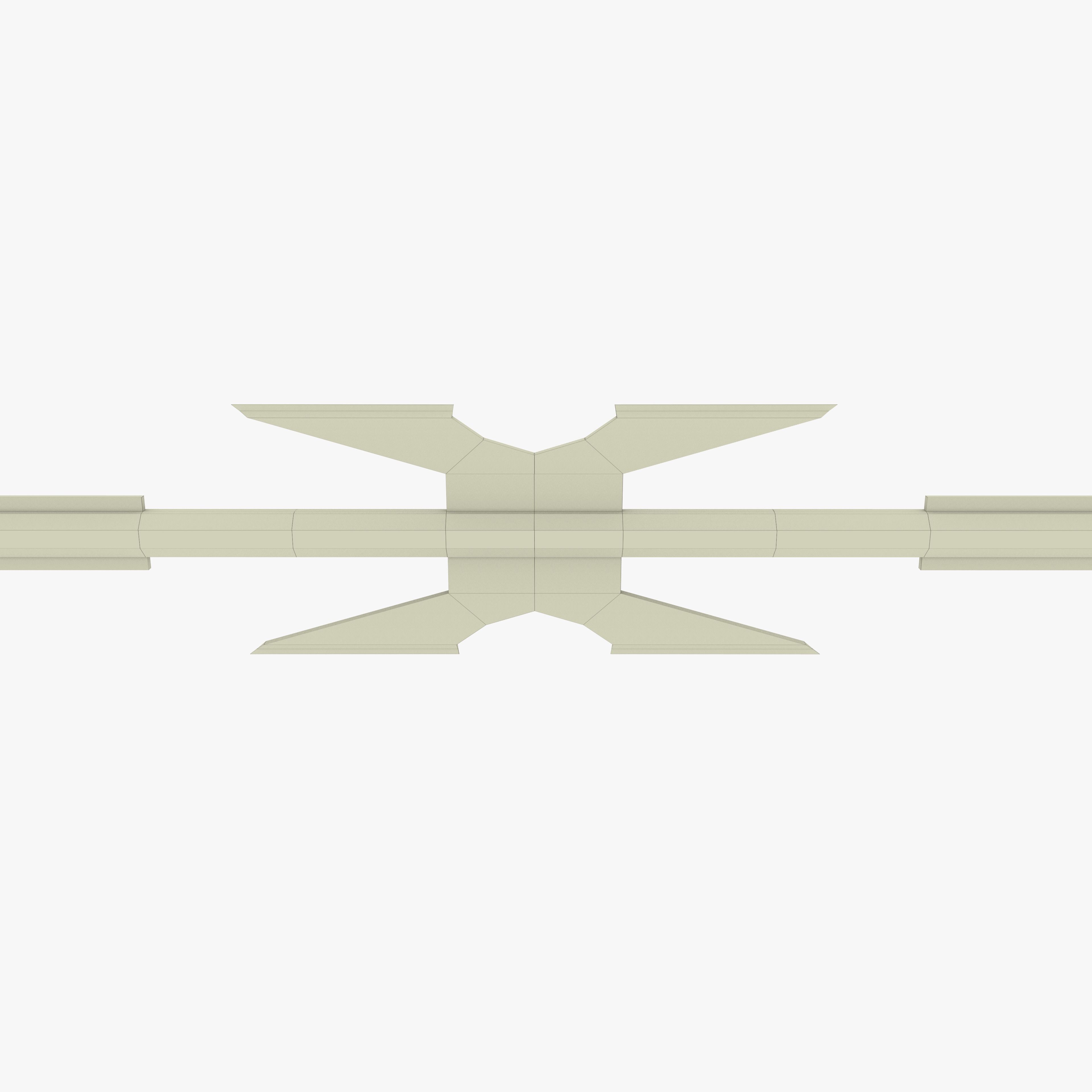 Razor Wire Chrome Low-poly 3D model_14