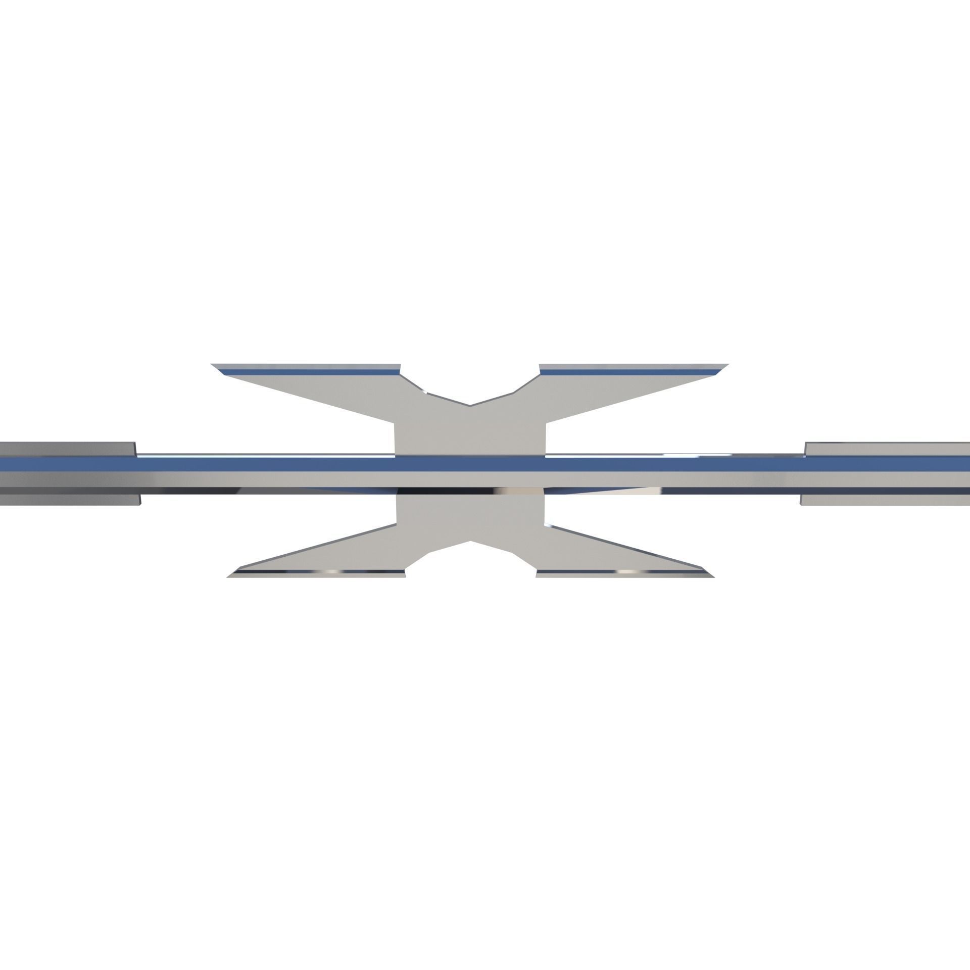 Razor Wire Chrome Low-poly 3D model_1